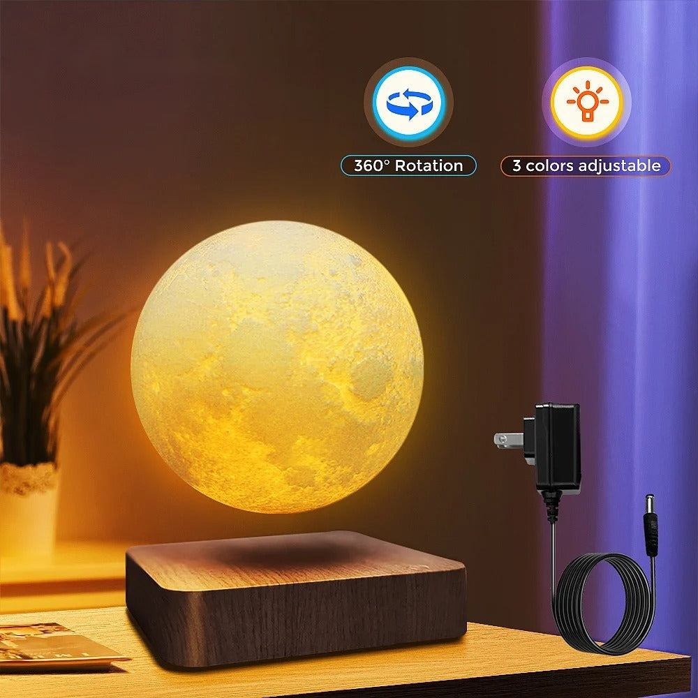 Levitating Moon Lamp — Floating Ambient Night Light